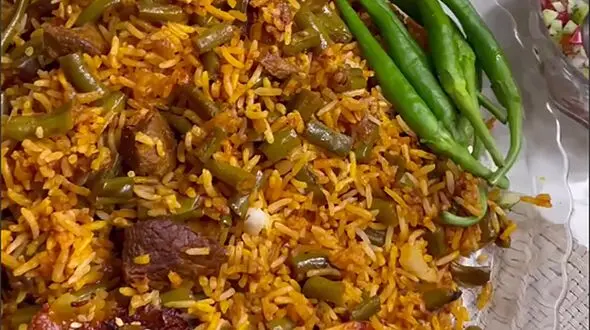 طرز تهیه لوبیا پلو + فیلم