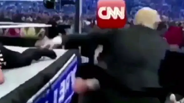  ترامپ سی ان ان را کتک زد+فیلم