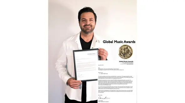 حمیدرضا نصرالهی برنده مدال برنز فستیوال جهانی موسیقی Global Music AWard 