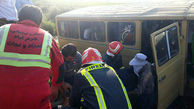 5 مصدوم در تصادف یک دستگاه مینی بوس با پژو در محور خرم آباد