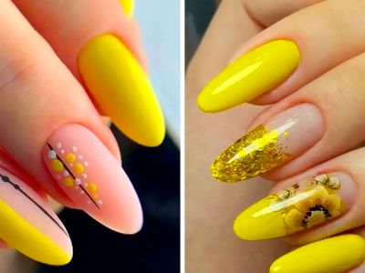 ناخن زرد نئونی؛ بهترین مدل‌ های 1035 برای عاشقان رنگ‌ های جذاب