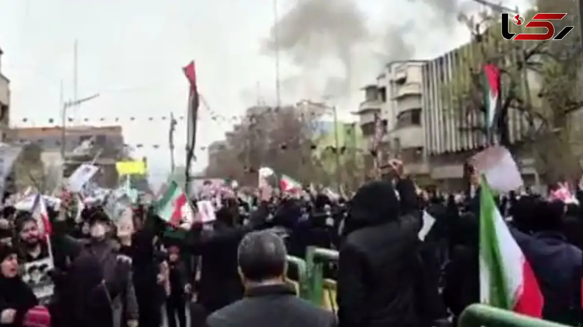 فیلم / حمله به راهپیمایی روز قدس و شعار مردم