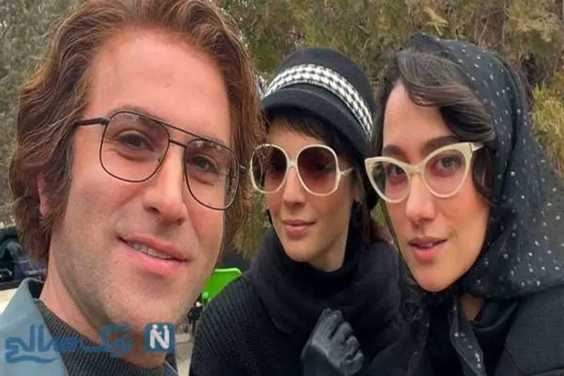 دنیز دانش در کنار نامزدش هوتن شکیبا