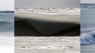 تصاویر هیجان انگیز از یخ زدگی امواج دریا 