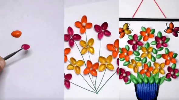 وقتی پوست پسته می شود گلدان و پروانه + فیلم