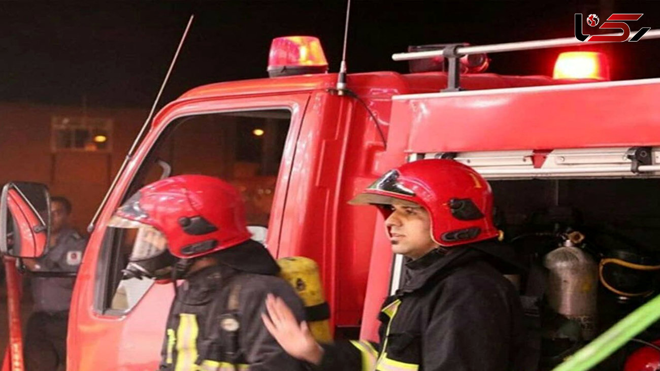 آتش سوزی در تصادف شدید 2 تریلی / در کرمان رخ داد