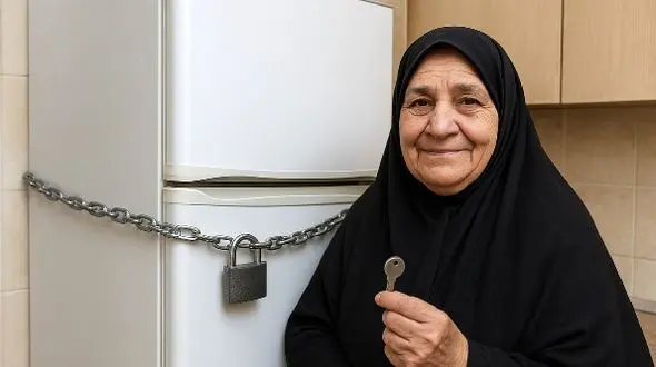 فیلم/ خلاقیت خنده‌دار  مادر ایرانی در حفظ غذایش از دست بچه‌های شکمو حماسه آفرید/ من یکی عاشق قفل کردن اون کفگیره شدم