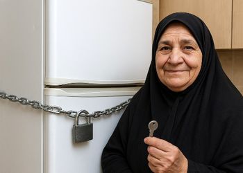فیلم/ خلاقیت خنده‌دار  مادر ایرانی در حفظ غذایش از دست بچه‌های شکمو حماسه آفرید/ من یکی عاشق قفل کردن اون کفگیره شدم