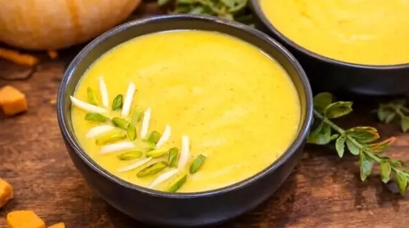 دستور پخت فرنی کدو حلوایی خوشمزه و ساده / فیلم