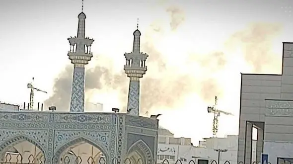 آتش سوزی در یک قدمی حرم امام رضا (ع) + فیلم