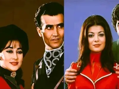 فیلم بازیگران و خوانندگان قبل انقلاب با همسرانشان /  زن اول عارف و شوهر حمیرا تا ...