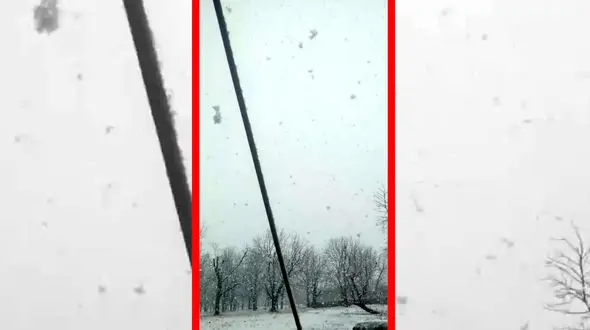 فیلم بارش برف سنگین در تویسرکان همدان