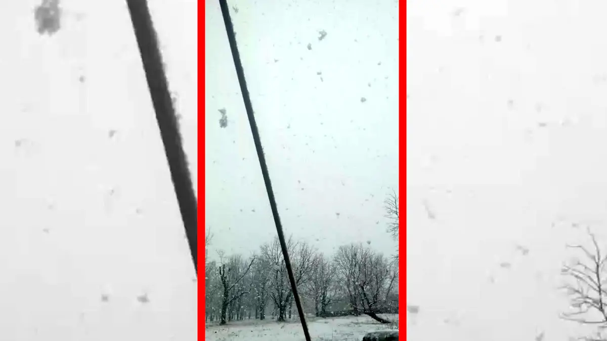 فیلم بارش برف سنگین در تویسرکان همدان