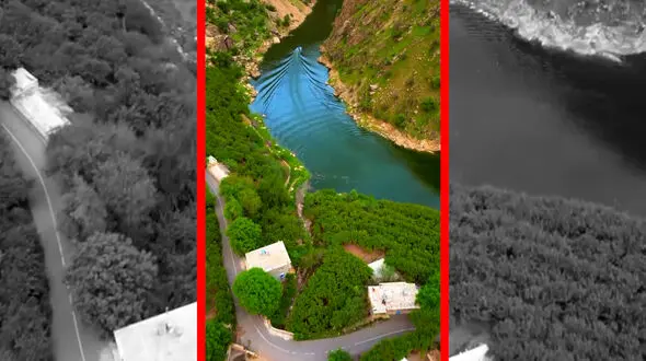 فیلم نمای هوایی روستای ژیوار در دل طبیعت