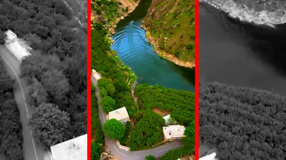 فیلم نمای هوایی روستای ژیوار در دل طبیعت