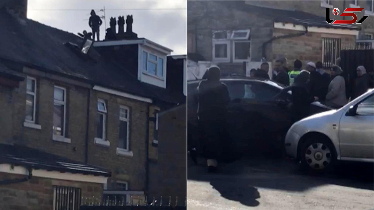 3 جوان هنگام فرار از خانه زن تنها در پشت بام گرفتار شدند و از پلیس کمک خواستند!+فیلم و عکس