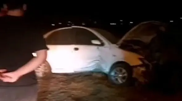 فیلمی هولناک از مچاله شدن ساینا در تصادف با درخت/ در جاده بادامک رخ داد