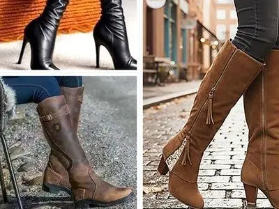 بوت ساق بلند ترند؛ چگونه با شلوار جین و کت چرم ست کنیم؟