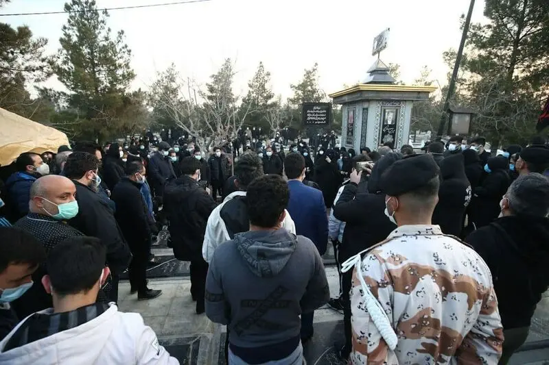 مراسم خاکسپاری مرحوم علی انصاریان با حضور چهره های ورزشی