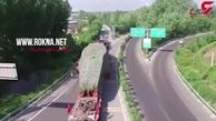 جا به جایی پردردسر یک سازه فلزی با تریلی به طول ۱۰۰ متر + فیلم 