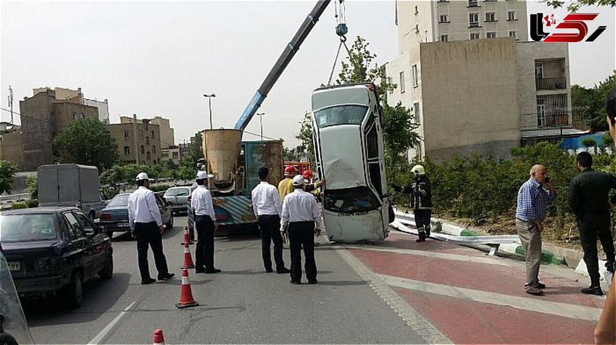 حادثه وحشتناک برای 3 دختر مست تهرانی / 5 بامداد با پراید به تریلی زدند!