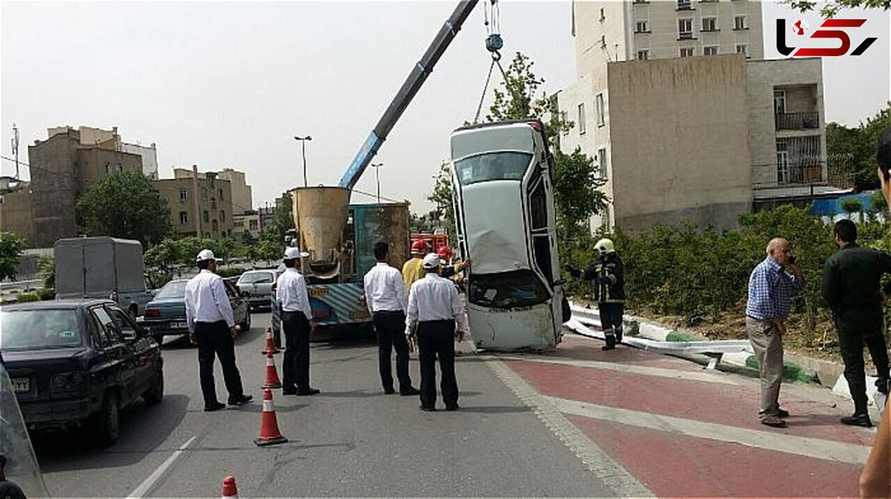 حادثه وحشتناک برای 3 دختر مست تهرانی / 5 بامداد با پراید به تریلی زدند!