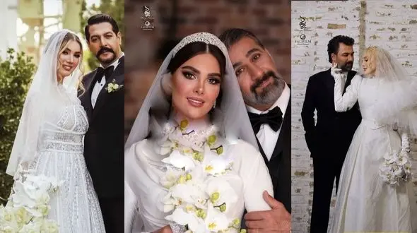عکس ها / نگاهی به سبک و سلیقه بازیگران در انتخاب رفتارهای خاص عروس دامادی / از کامران تفتی و متین ستوده تا محمد نادری و الناز خانوم از  آرام جعفری و بابک انصاری ...