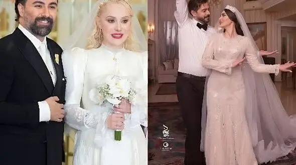 فیلم / عروسی 3 خانم بازیگر با 3 آقای بازیگر که همبازی بودند / مریم مومن و سهیل ، آرام جعفری  بابک  متین ستوده و کامران تفتی