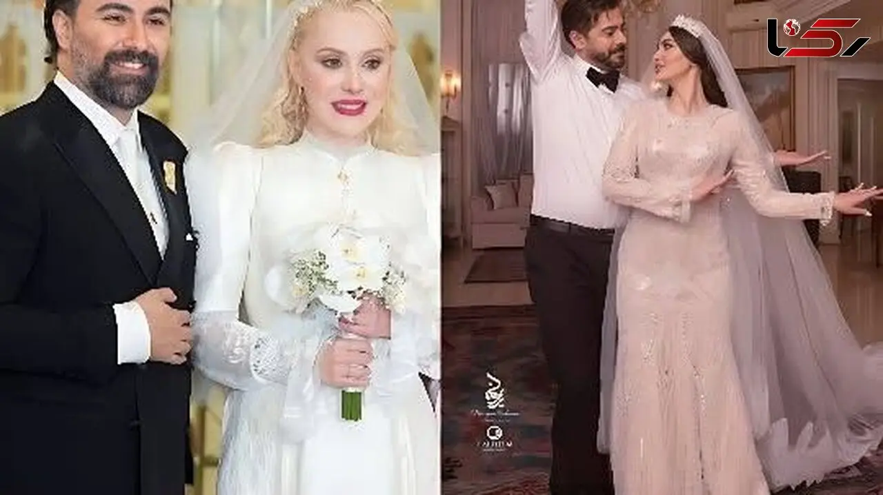 فیلم / عروسی 3 خانم بازیگر با 3 آقای بازیگر که همبازی بودند / مریم مومن و سهیل ، آرام جعفری  بابک  متین ستوده و کامران تفتی