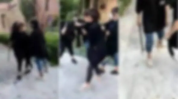 فیلم هلیا دختر قمه کش جدید این بار در مشهد ! / از خشونت این دختران وحشت می کنید !