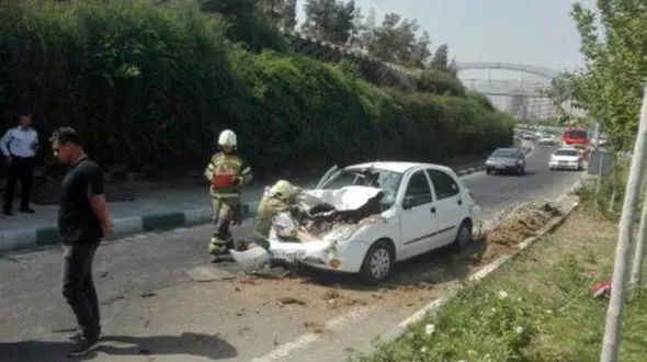 مرگ دردناک کارگر شهرداری در بزرگراه آزادگان +عکس