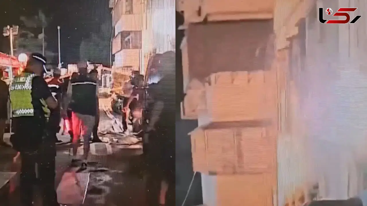 ببینید / کج شدن عجیب ساختمان در شهر / همه شوکه شدند + فیلم 