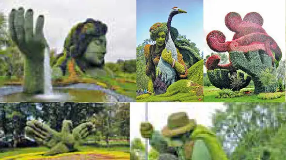 مجسمه‌هایی از گل