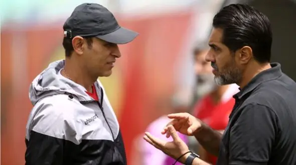 جلسه سرپایی پیروانی با یحیی در تمرین امروز پرسپولیس