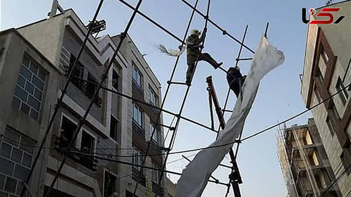 سقوط هولناک کارگر جوان از بالای ساختمان