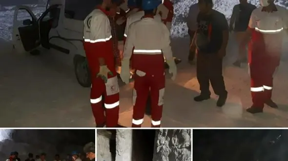 ریزش معدن نمک در گرمسار/ ۲ جوان کشته شدند + عکس