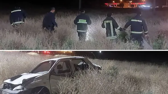 واژگونی مرگبار پراید در جاده شیراز / راننده به بیرون پرتاب شد