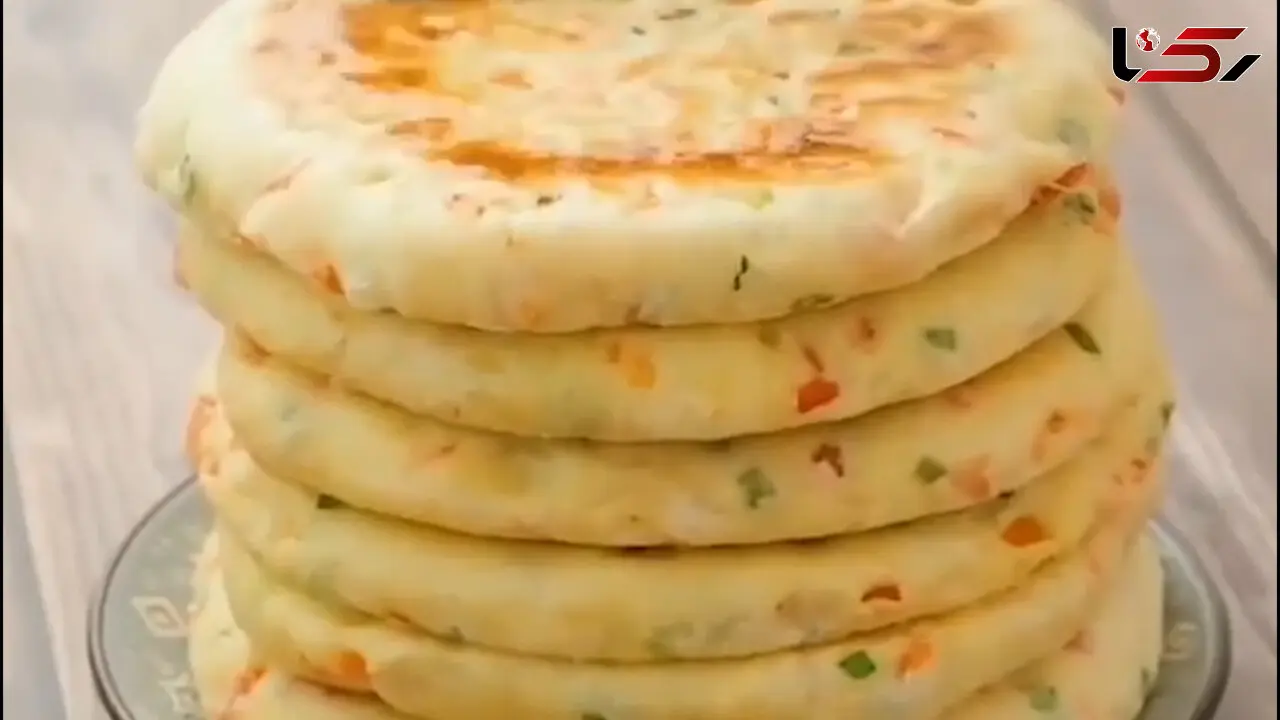 نان سبزیجات خانگی + فیلم تهیه
