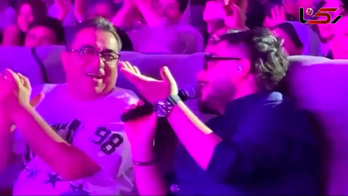 فیلم / خوانندگی پدر آرون افشار در کنسرت پسرش! 