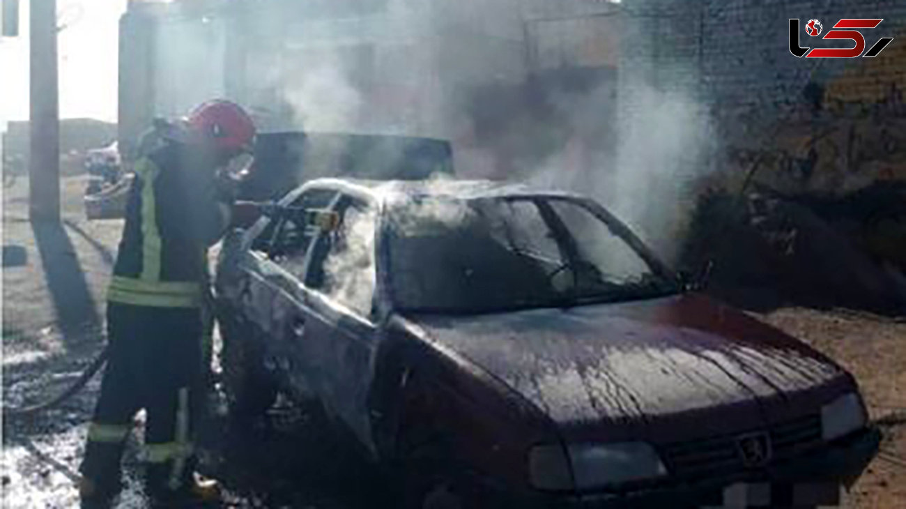  سوختن مرد 40 ساله یزدی در انفجار ماشین اش + عکس 