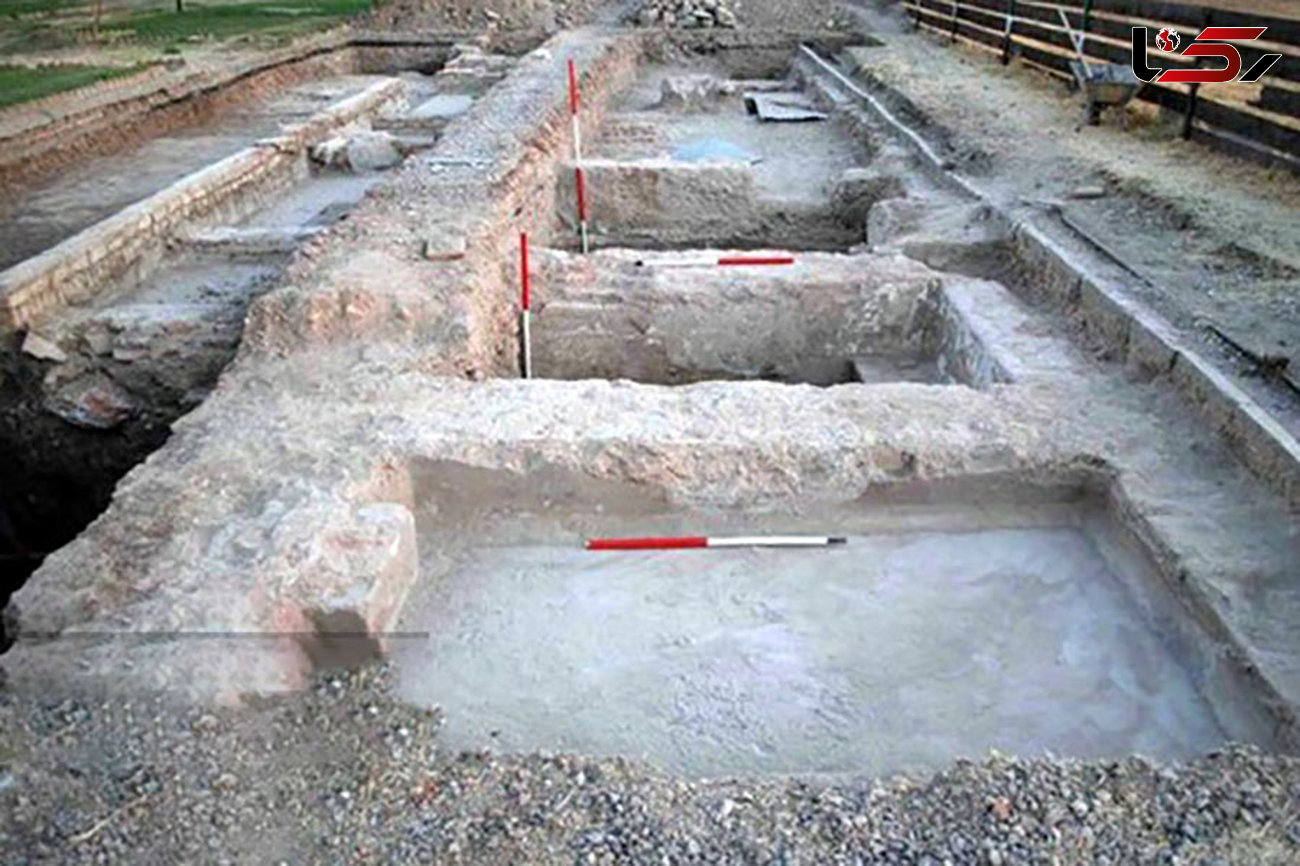 کشف بقایای یک جمجمه و حمام صفوی در قزوین 