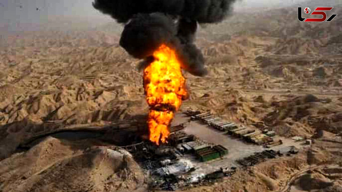 انفجار و آتش سوزی 2 چاه نفتی + فیلم / عراق در خطر