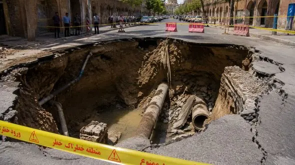 وسعت فرونشست اصفهان در دو سال اخیر ۲۰ درصد افزایش یافت / رسیدن مرز فروریزش‌ ها به میدان نقش جهان و  ابنیه‌های تاریخی/ تا فاجعه بزرگ رخ ندهد، اقدام موثر صورت نمی گیرد! + فیلم
