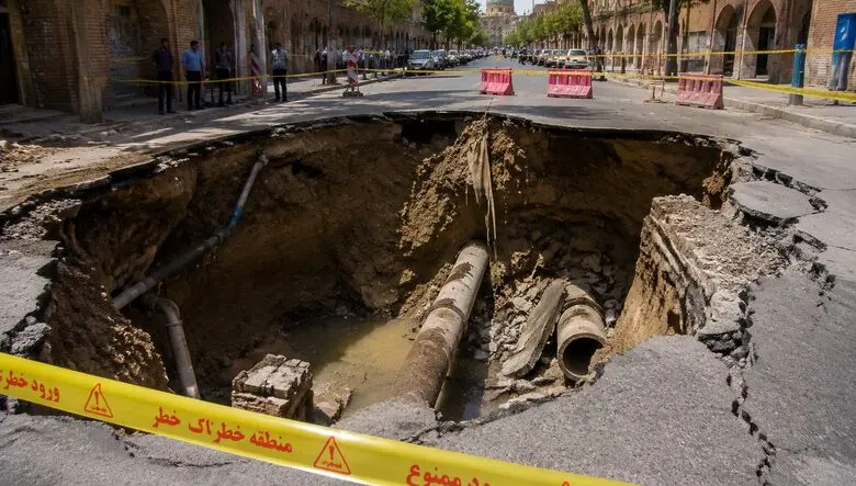 وسعت فرونشست اصفهان در دو سال اخیر ۲۰ درصد افزایش یافت / رسیدن مرز فروریزش‌ ها به میدان نقش جهان و  ابنیه‌های تاریخی/ تا فاجعه بزرگ رخ ندهد، اقدام موثر صورت نمی گیرد! + فیلم