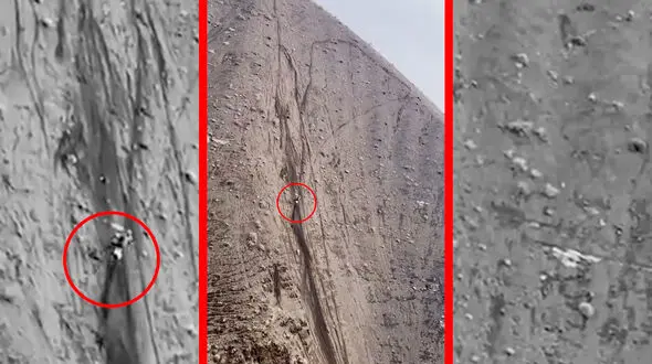 فیلم موتورسوار روی لبه مرگ در ارتفاعات کوهستان