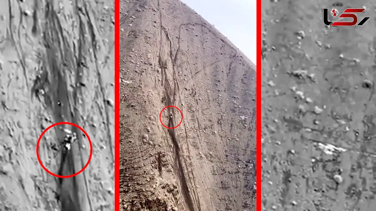 فیلم موتورسوار روی لبه مرگ در ارتفاعات کوهستان