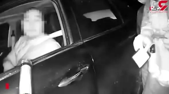 راننده مست با ماشین پلیس تصادف کرد! +فیلم