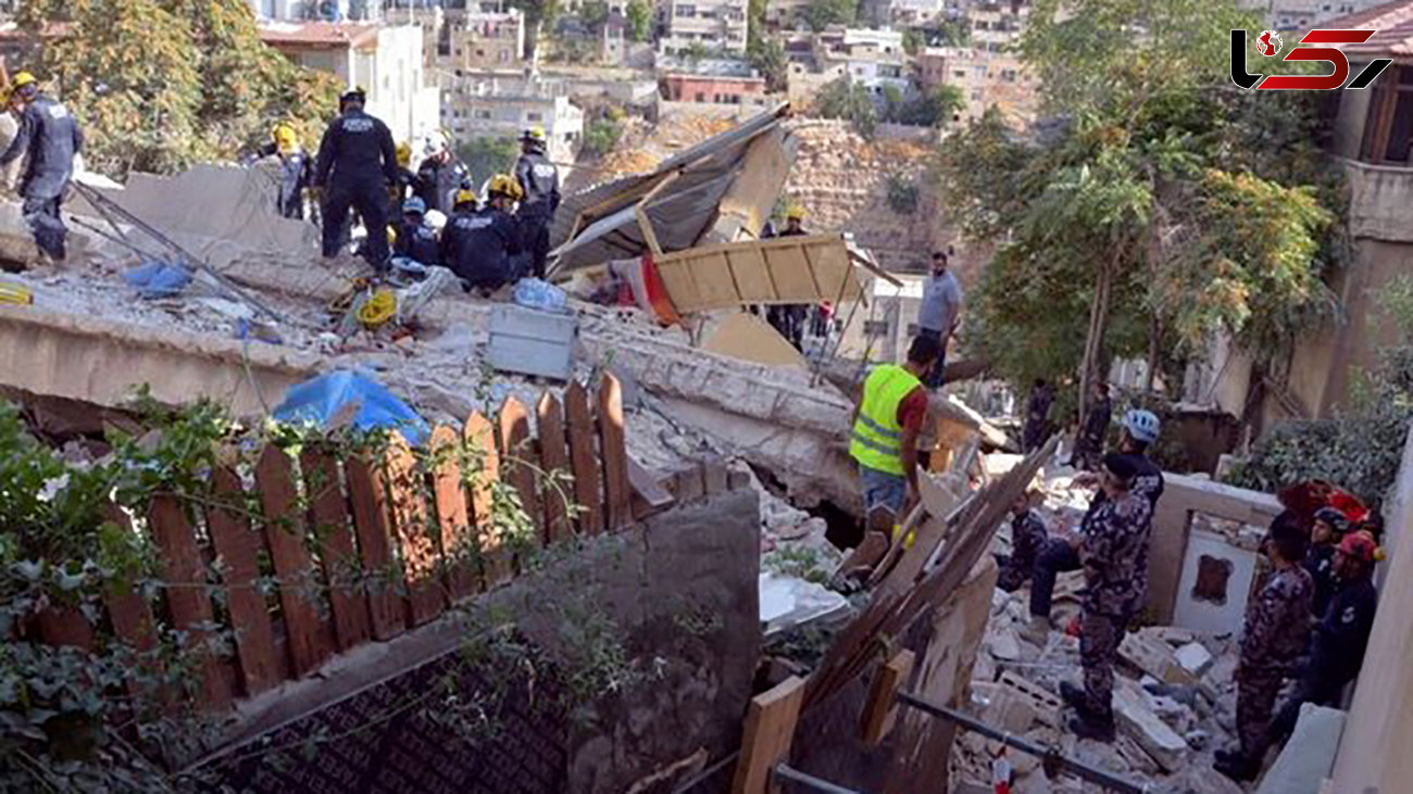 10 زن و مرد در ریزش ساختمانی در پایتخت اردن زنده زنده دفن شدند
