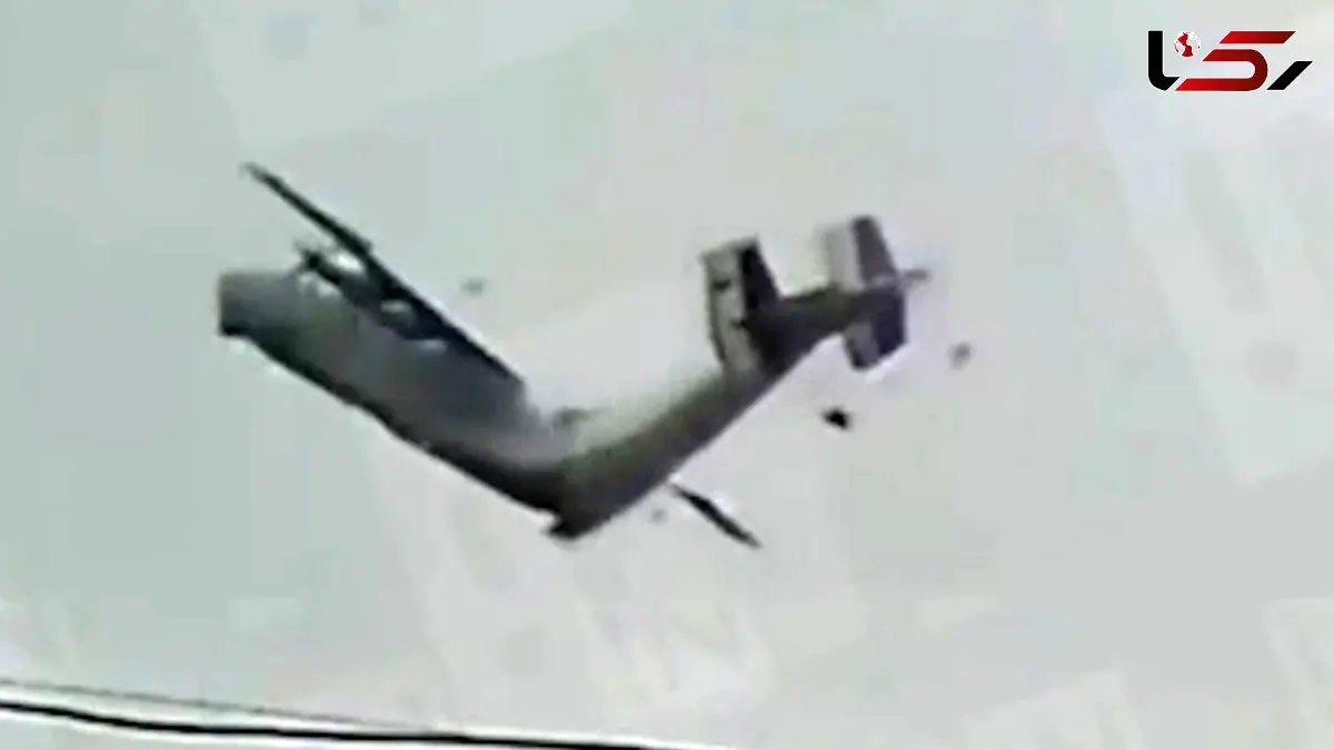فیلم دو نیم شدن هواپیمای آنتونوف روسی قبل از سقوط