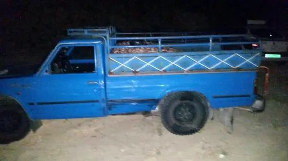 تصادف زنجیره ای وانت نیسان محور جهرم-لار + عکس 